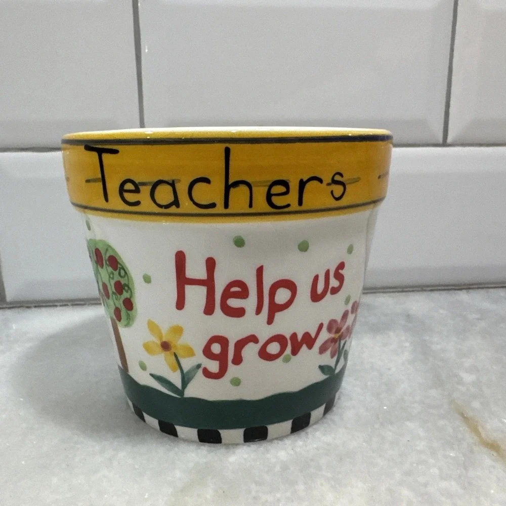 Teachers Help Is Grow Flower‎ Pot OLA001
